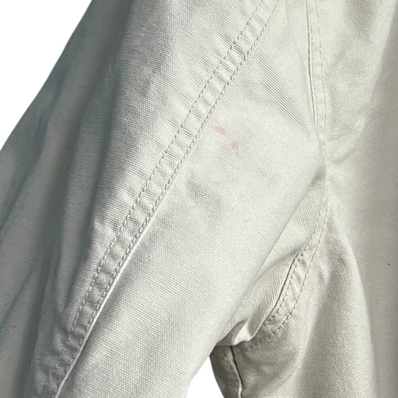 Old Navy Men’s Cozy-Lined Canvas Jacket Size Large Off White Corduroy Collar - Picture 10 of 10